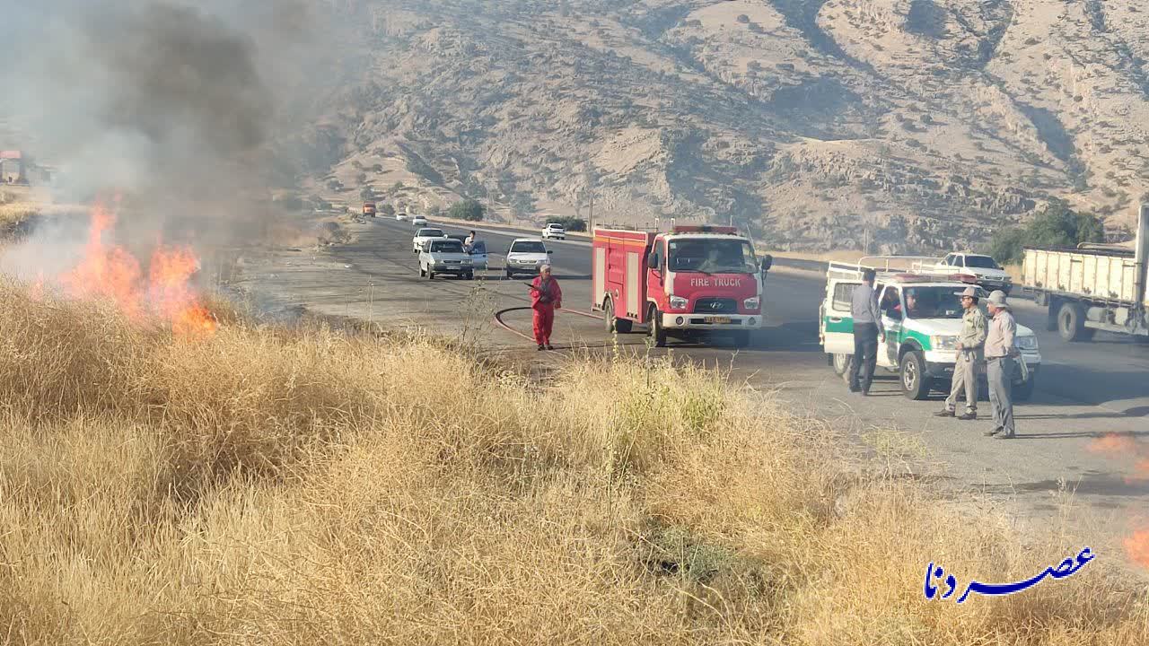 ایجاد ۳۰ کیلومتر آتش بُر در عرصه های طبیعی خان احمد از توابع باشت + فیلم