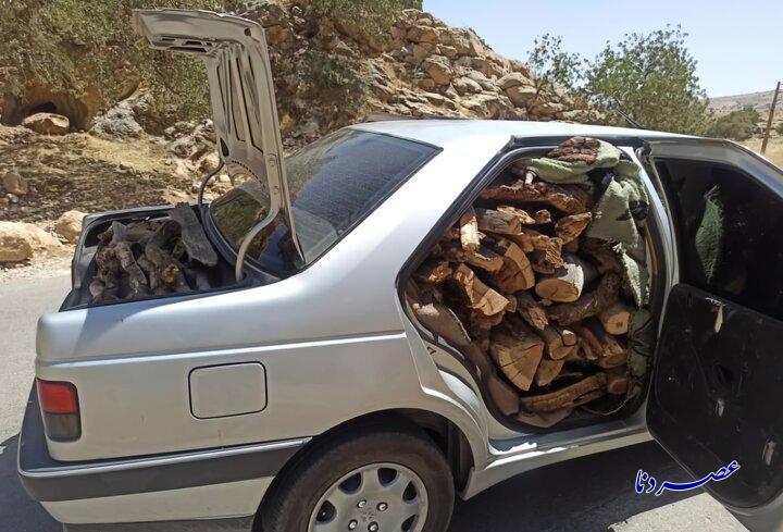 خودروی شوتی حامل چوب قاچاق در گچساران توقیف شد