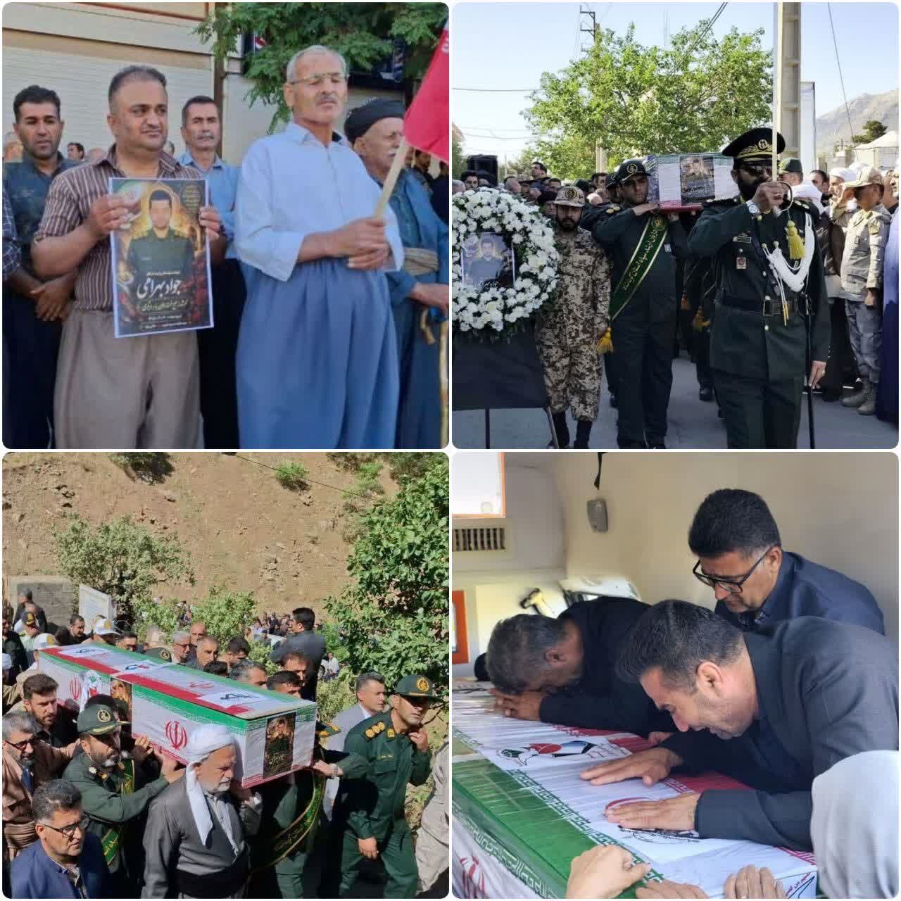 تشییع پیکر مطهر جواد بهرامی شهید جنگ رمضان در پاوه