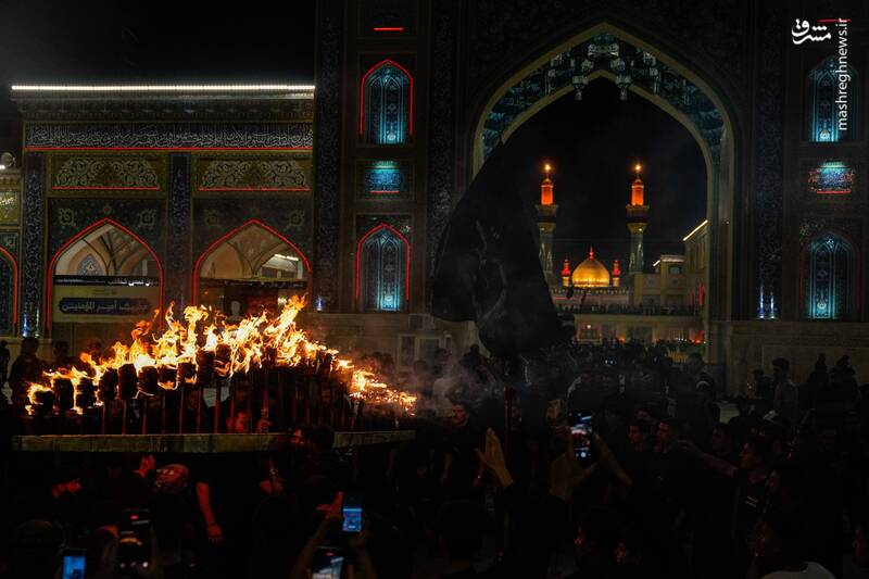 نجف در شب‌های محرم: مشعل‌ها روشن، دل‌ها آماده!