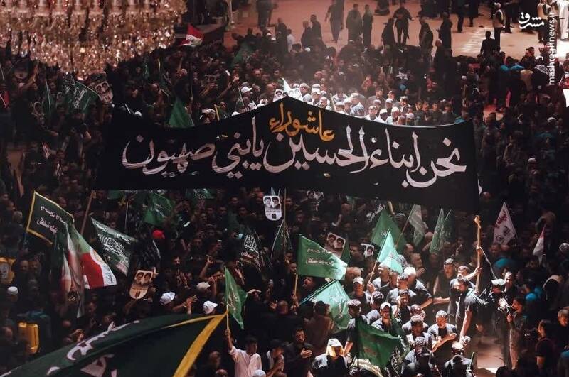 عزاداری عاشورایی در حرم حسینی: فریاد ‘نحن ابناءالحسین