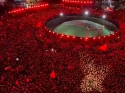 جمعیت انبوه در میدان انقلاب؛ جشن شور و نشاط!