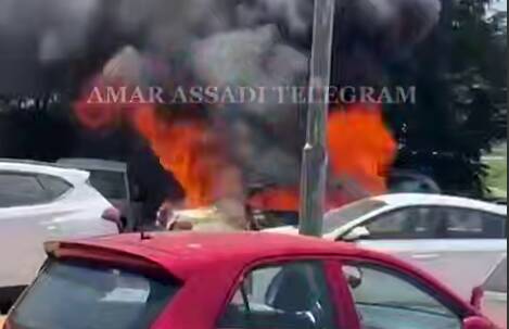 انفجار مرموز در حولون؛ خودرو در آتش سوخت!