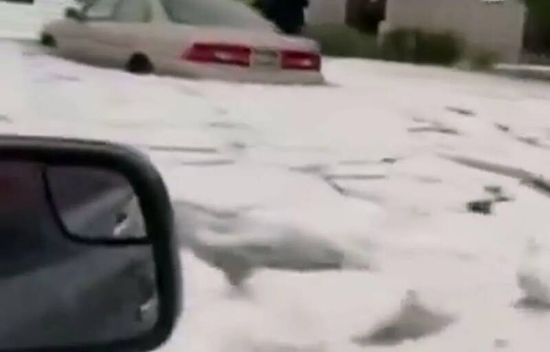 آیداهو در چنگال تگرگ: خیابان‌ها به زمستان زودرس بدل شدند!
