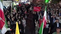 تجمع شبانه مردم اردبیل در حمایت از آرمان‌های انقلاب اسلامی و اقتدار ملی