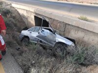 سقوط مرگبار پراید از پل: یک جان باخت!