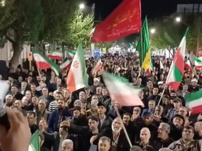 تجمع شبانه حماسی زادگاه شهید باکری در خیابان