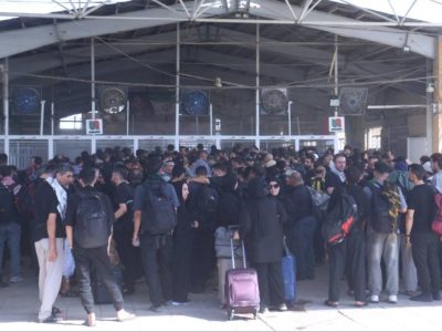 وضعیت تردد در مرز مهران همزمان با صبح تاسوعا