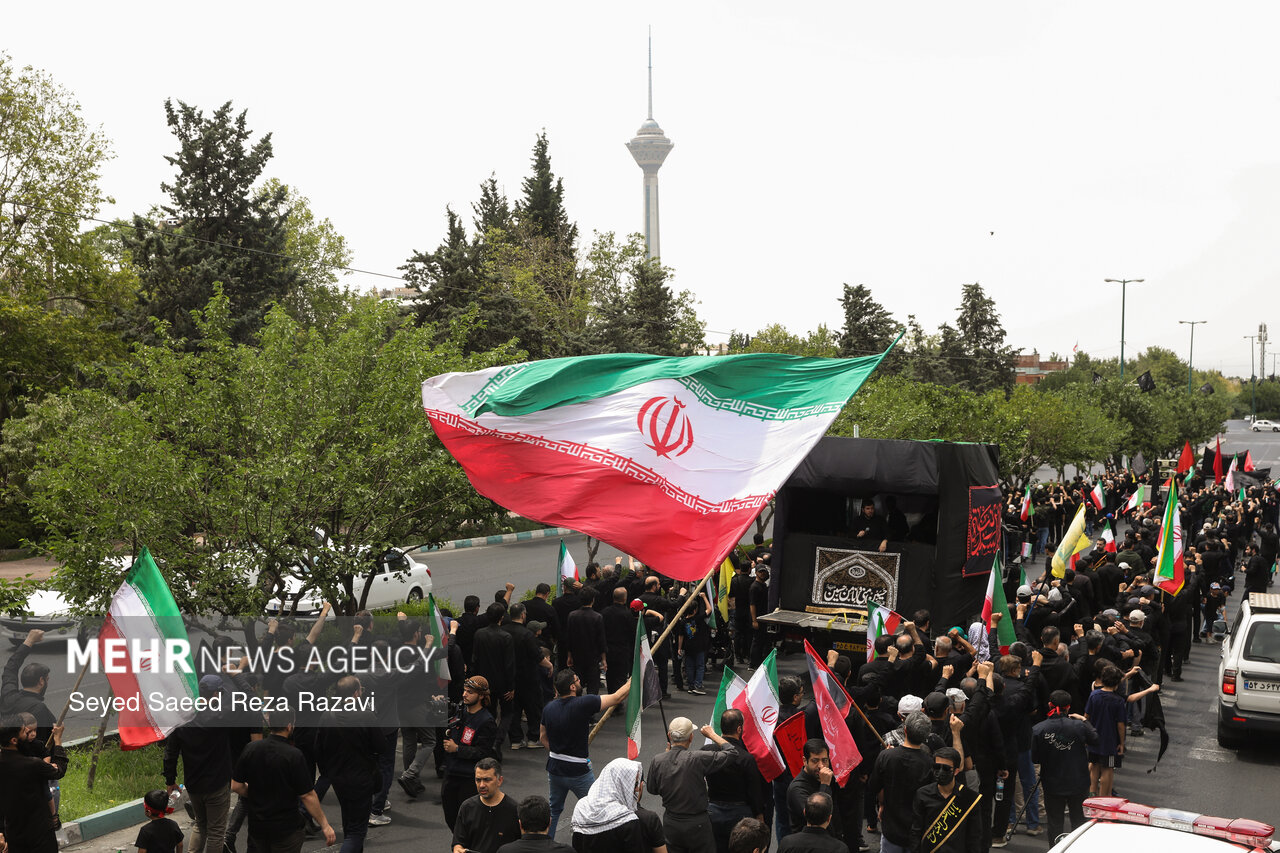 دسته عزاداری دانشگاه امام صادق (ع) در روز تاسوعا