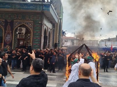 آیین «آتش زدن خیام» در حرم سلطان سید جلال الدین آستانه اشرفیه