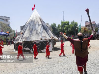 آیین خیمه سوزان روز عاشورا در جزیره کیش