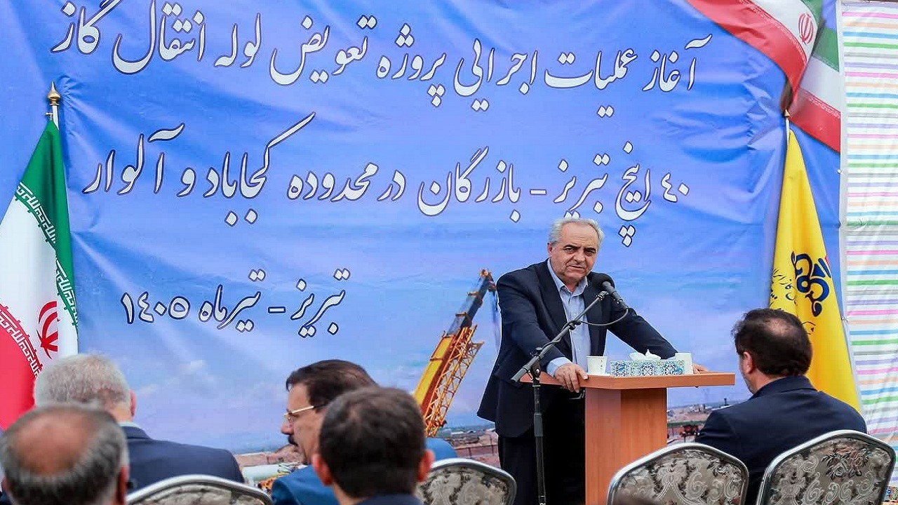 آغاز عملیات تعویض لوله انتقال گاز تبریز–بازرگان