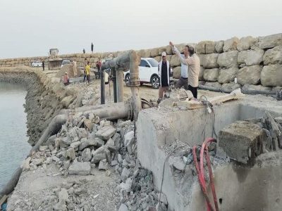 آغاز فونداسیون‌سازی در آب‌شیرین‌کن بونجی هرمزگان پس از آواربرداری