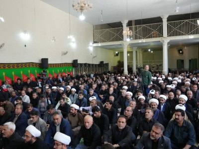 آیین وداع با آقای شهید ایران در حوزه علمیه کمالیه خرم‌آباد برگزار شد