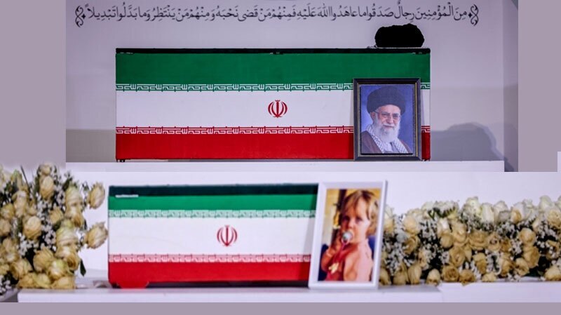 اقامه نماز بر پیکر مطهر رهبر شهید در مصلی تهران