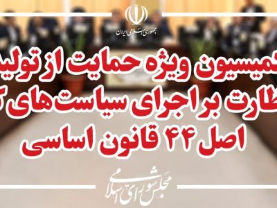 انتخابات هیئت رئیسه کمیسیون حمایت از تولید در ۲۹ تیر برگزار می‌شود