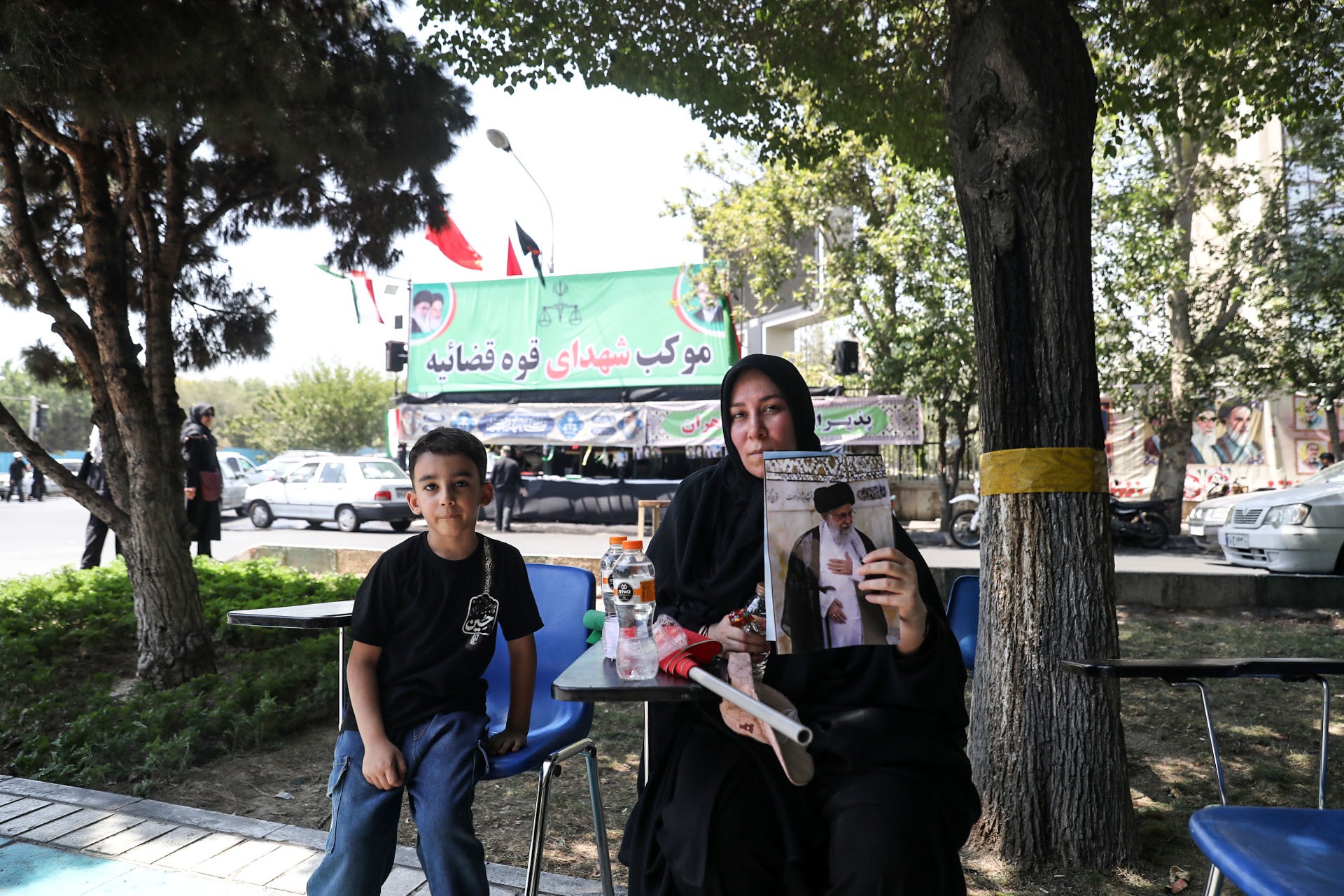 برپایی موکب شهدای قوه قضاییه برای وداع با شهید ایران