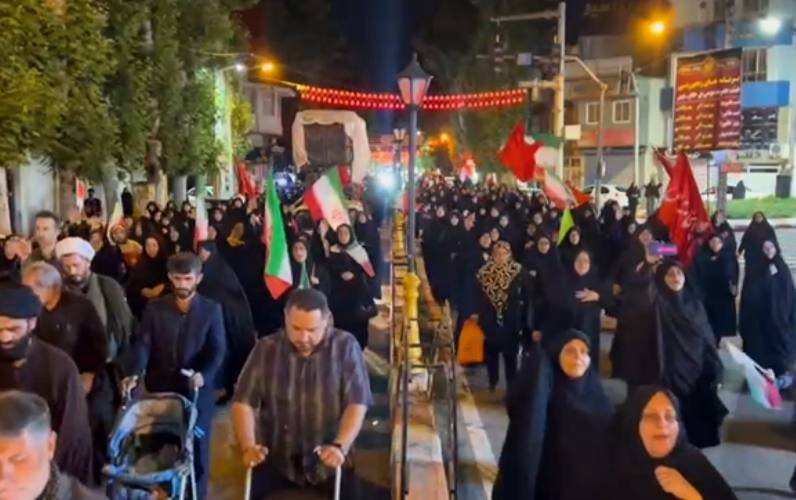 تجمع شبانه مردم فومن برای وداع با آیت‌الله قربانی