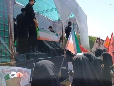 تشییع نمادین امام شهید در دوگنبدان با وجود گرمای شدید