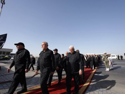 حضور هیاتی از حشدالشعبی عراق در مراسم وداع با رهبر شهید در تهران