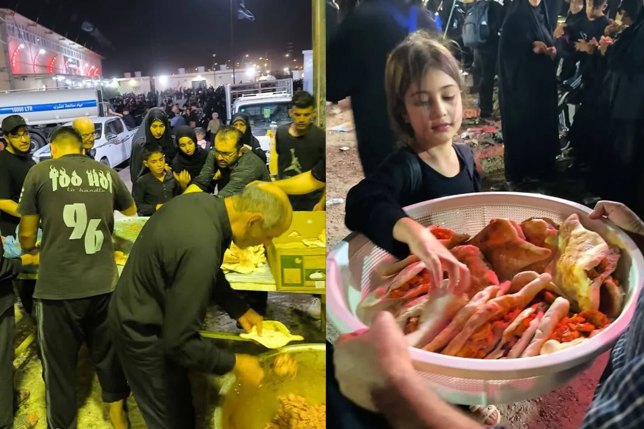 خدمت‌رسانی مواکب آرمانی منطقه ۱ تهران در پایانه مرزی شلمچه