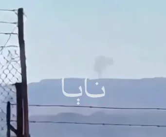 دود غلیظی از فرودگاه ملک حسین در العقبه اردن به هوا برخاست