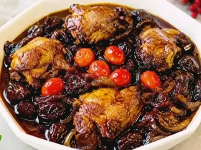 طرز تهیه مرغ ترش و شیرین با سس انار و سماق