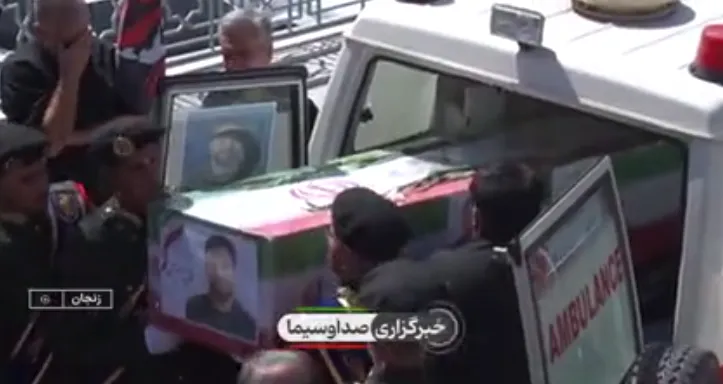 ورود پیکر ۵ شهید ایرانی از مرز مهران به کشور