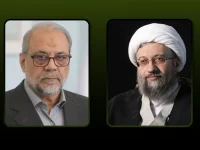 تبریک آیت الله آملی لاریجانی به محمدباقر ذوالقدر به عنوان مشاور سیاسی رهبر انقلاب
