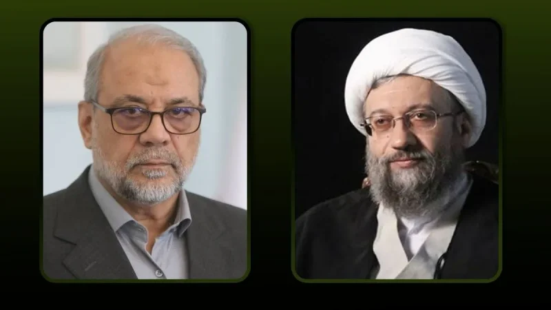 تبریک آیت الله آملی لاریجانی به محمدباقر ذوالقدر به عنوان مشاور سیاسی رهبر انقلاب