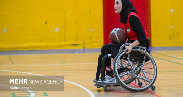 تمرین تیم ملی بسکتبال با ویلچر بانوان