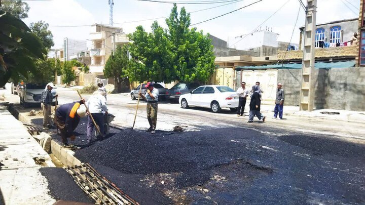 ۱۱ هزار متر آسفالت و جدول گذاری معابر یاسوج در ۱۰ روز