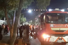مهار آتش سوزی نمایشگاه پاییزه در مصلای یاسوج