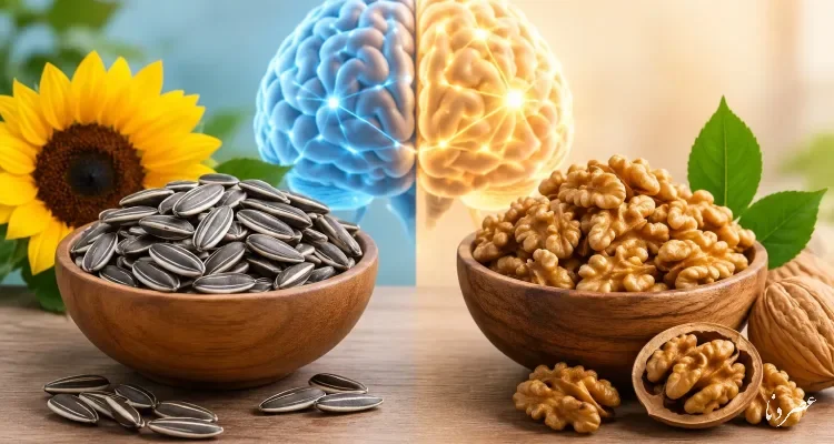 تخمه آفتابگردان یا گردو؛ کدام یک برای مغز مفیدتر است؟