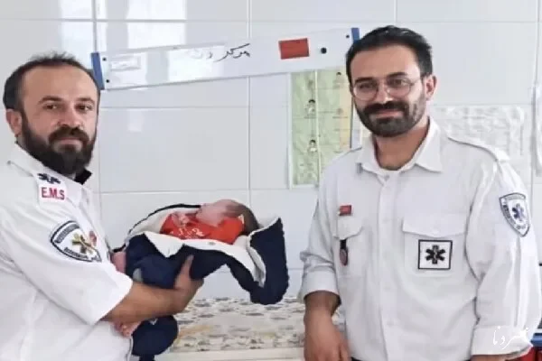 تولد نوزاد در آمبولانس اورژانس ۱۱۵ دیشموک