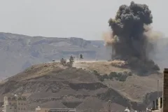 حمله هوایی عربستان به استان تعز در جنوب غرب یمن