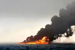 لحظه انهدام شهپاد انتحاری اوکراین در بندر سوچی روسیه